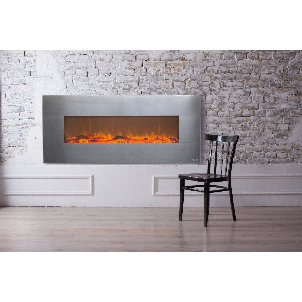 Touchstone Onyx Stainless 80026 50 Inch Wall Mounted Electric Fireplace - Thumbnail 2