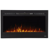 Touchstone Sideline 36" - Recessed Electric Fireplace (#80014) with orange flames