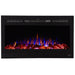 Touchstone Sideline 36" - Recessed Electric Fireplace (#80014) with blue and orange flames
