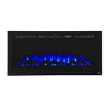 Touchstone The Sideline™ 45" - Recessed Electric Fireplace with blue flames and ember lights off