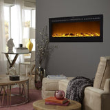 Touchstone The Sideline™ 50"- Recessed Electric Fireplace (#80004) in a living room