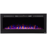 Touchstone The Sideline™ 50"- Recessed Electric Fireplace multicolored flames
