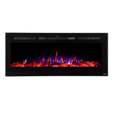 Touchstone The Sideline™ 50"- Recessed Electric Fireplace with blue and orange flames