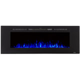 Touchstone Sideline 60"- Recessed Electric Fireplace with blue flames
