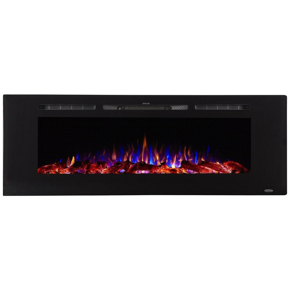 Touchstone Sideline 60"- Recessed Electric Fireplace with blue and orange flames