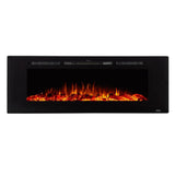 Touchstone Sideline 60"- Recessed Electric Fireplace (#80011) with orange flames