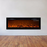 Touchstone The Sideline™ 72"- Recessed Electric Fireplace (#80015) recessed in wall