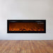 Touchstone The Sideline™ 72"- Recessed Electric Fireplace (#80015) recessed in wall