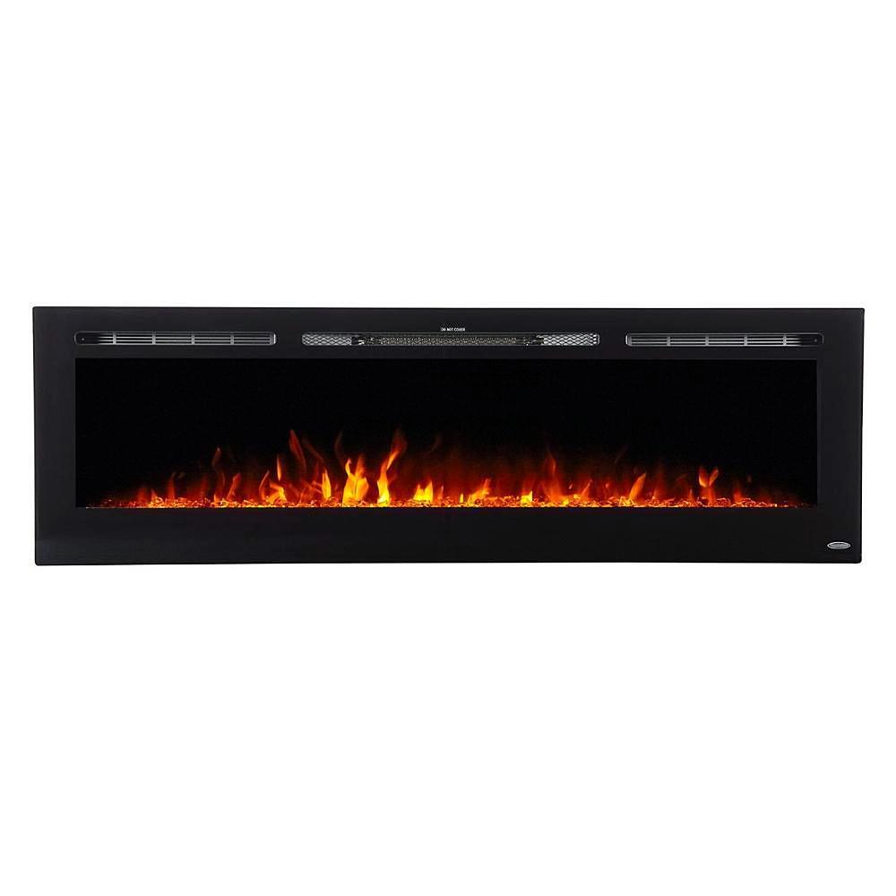 Touchstone Sideline 72"- Recessed Electric Fireplace (#80015) orange flame