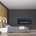 Touchstone The Sideline Steel™ 50"- Recessed Electric Fireplace (#80013) in Bedroom