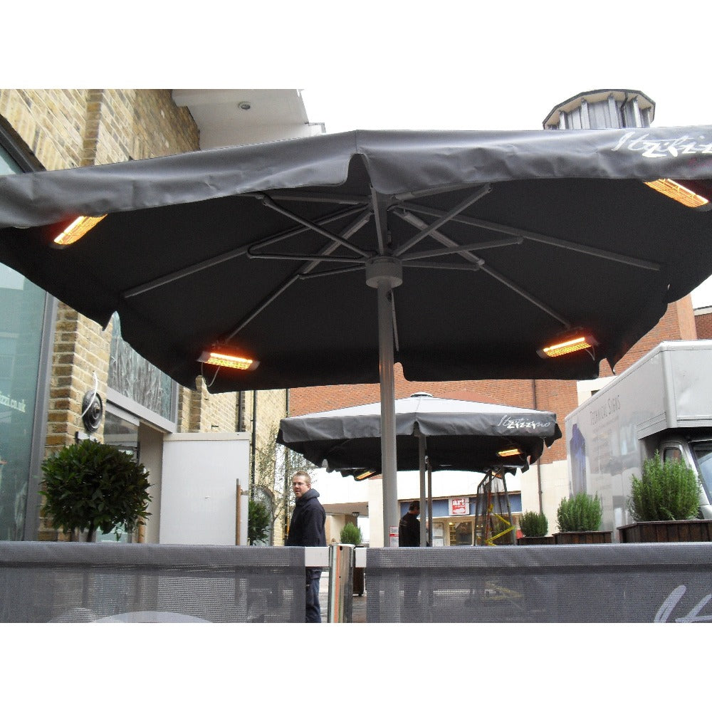 Victory HLWA Series 19" 1500W 120V All Weather Infrared Heater Parasol Mounted