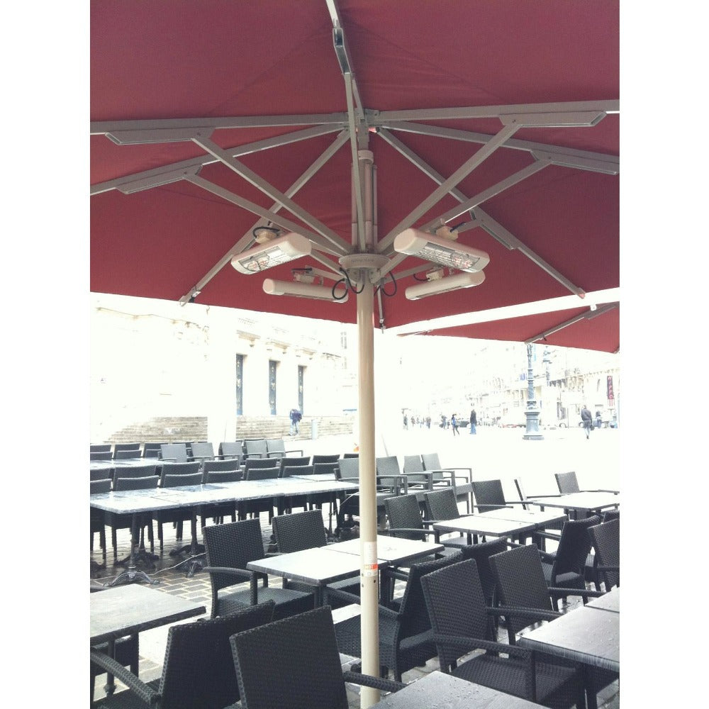 Victory HLWA Series 19" White with Frosted Lamp Mounted on Parasol Arm, Optional Accessory