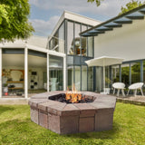 Warming Trends Octagonal Brick Fire Pit at the yard