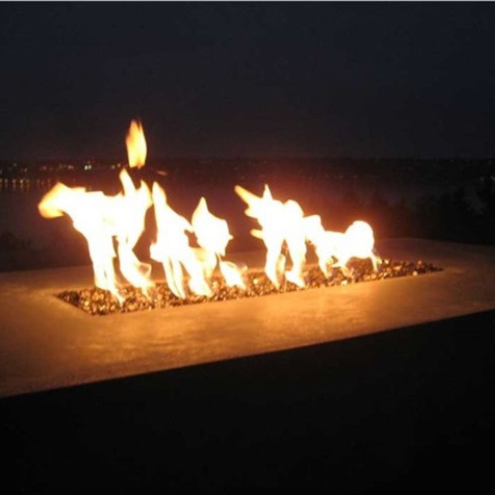 gas fire pit with warming trends crossfire burner