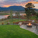 Round Fire Pit with Lake and Mountain View