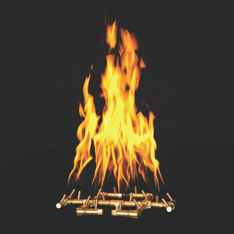 Warming Trends CFB180 Original CROSSFIRE™ 17" Brass Gas Burner with Tall Flame