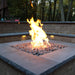 Custom Square Fire Pit with Rocks