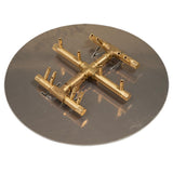 Warming Trends CFBCTL120 Circular Tree-Style CROSSFIRE 10-Inch Brass Gas Burner with 18" Circular Plate
