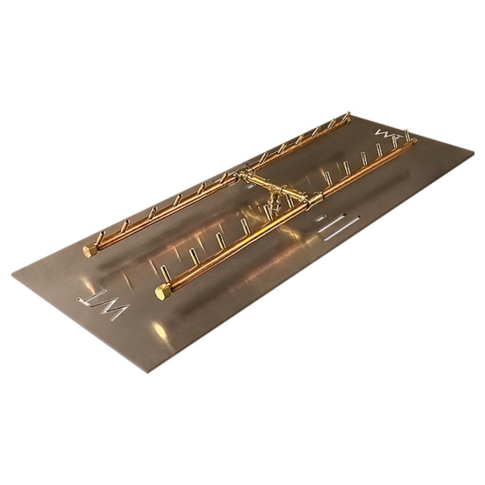 Warming Trends CFBH240 H-Style CROSSFIRE™ 36" Brass Gas Burner with 46" Plate