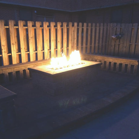 Warming Trends H-Style CROSSFIRE Gas Burner in Rectangular Fire Pit