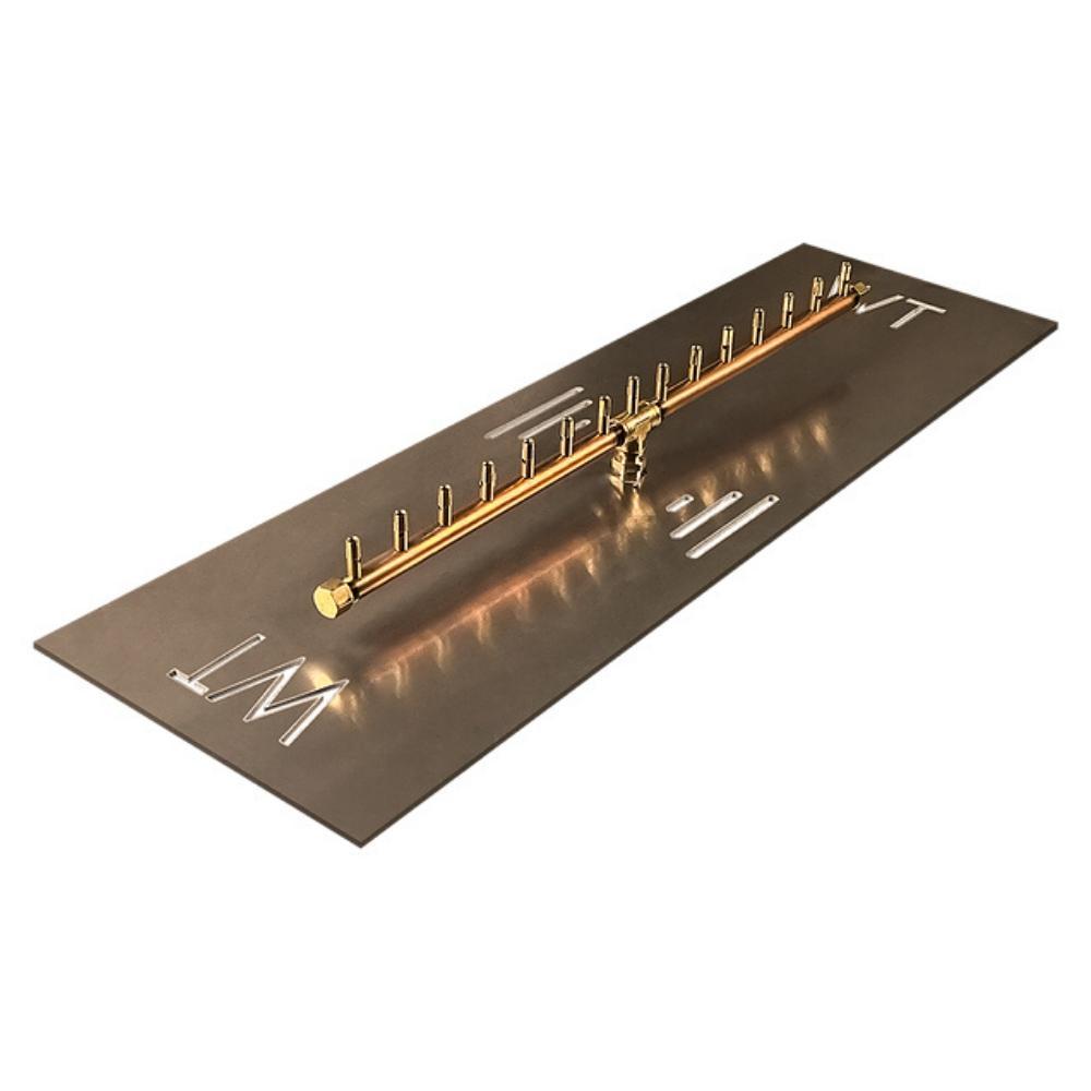 Warming Trends CFBL150 Linear CROSSFIRE™ 30" Brass Gas Burner with 38" Plate
