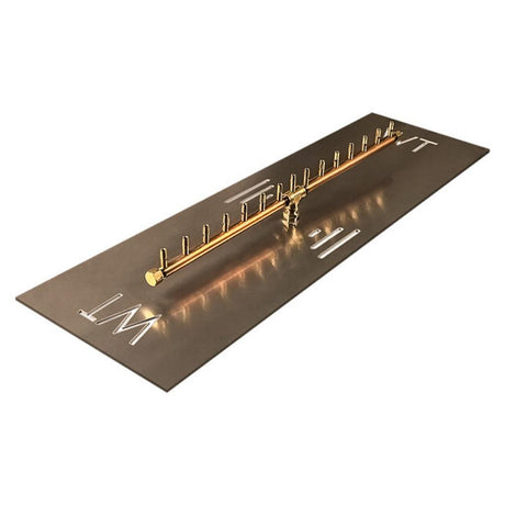 Warming Trends CFBL150 Linear CROSSFIRE™ 30" Brass Gas Burner with 38" Plate
