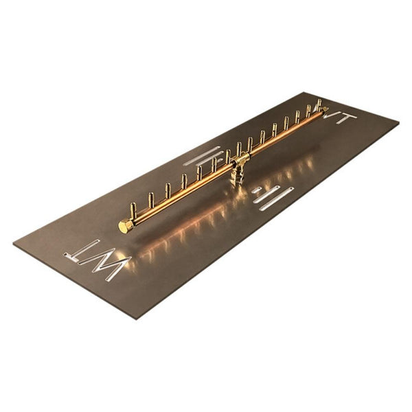 Warming Trends CFBL150 Linear CROSSFIRE™ 30" Brass Gas Burner with 38" Plate