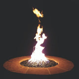 Warming Trends Octagonal CROSSFIRE™ Brass Gas Burner in Round Fire Pit